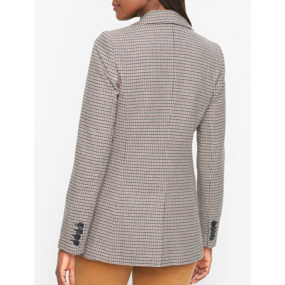 Talbots Houndstooth Blazer Wool Blend Women’s Size 12 - Picture 2 of 11